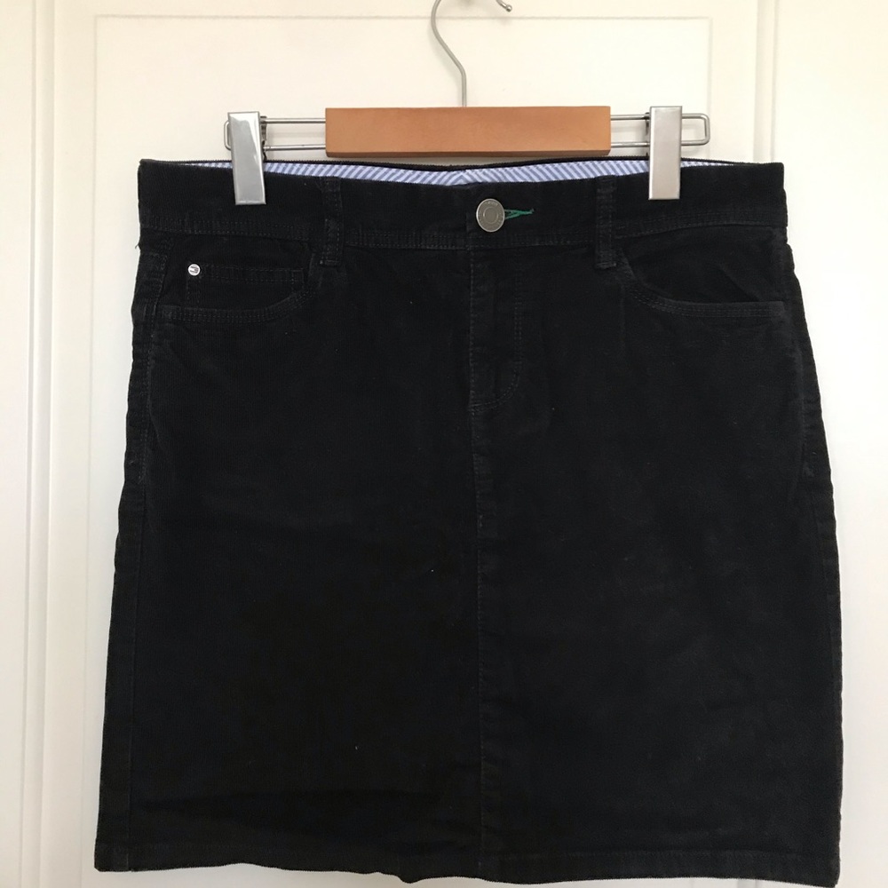 Tommy Hilfiger Black Corduroy Skirt